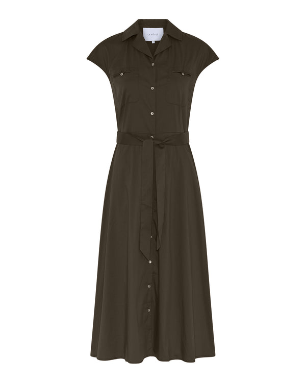 LA ROUGE ApS Vilma Shirtdress Shirtdress Army Green