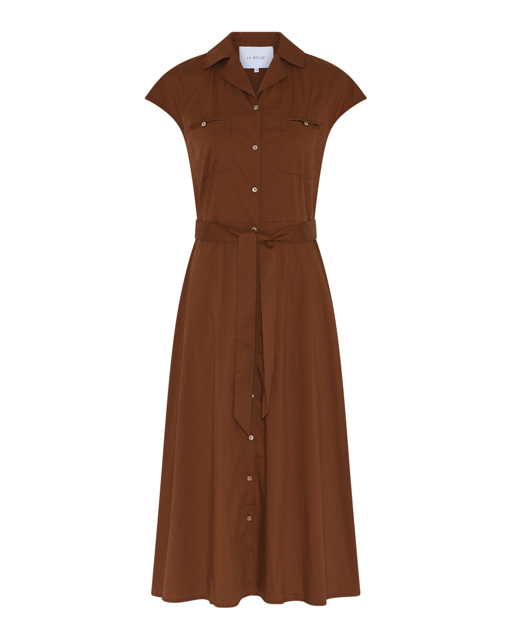 LA ROUGE ApS Vilma Shirtdress Shirtdress Chestnut
