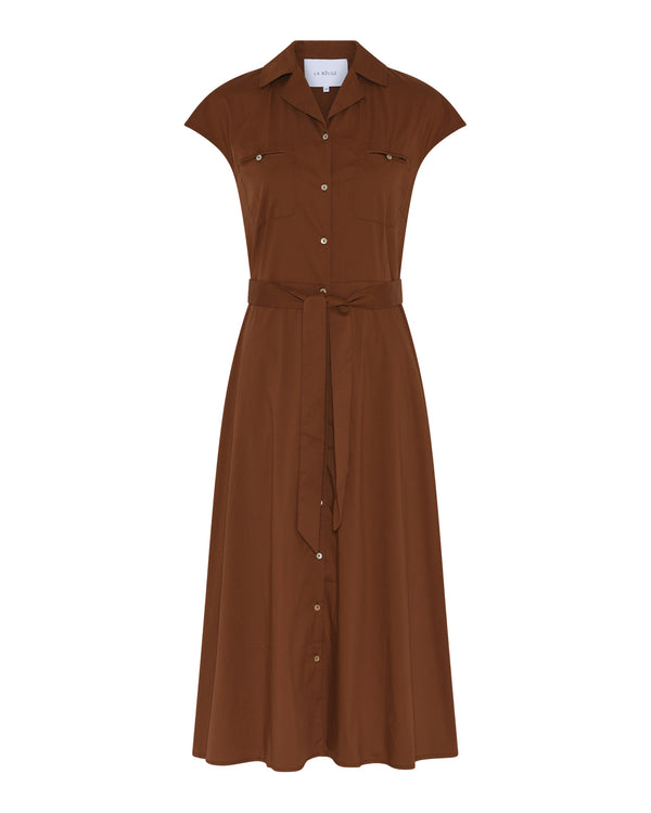 LA ROUGE ApS Vilma Shirtdress Shirtdress Chestnut