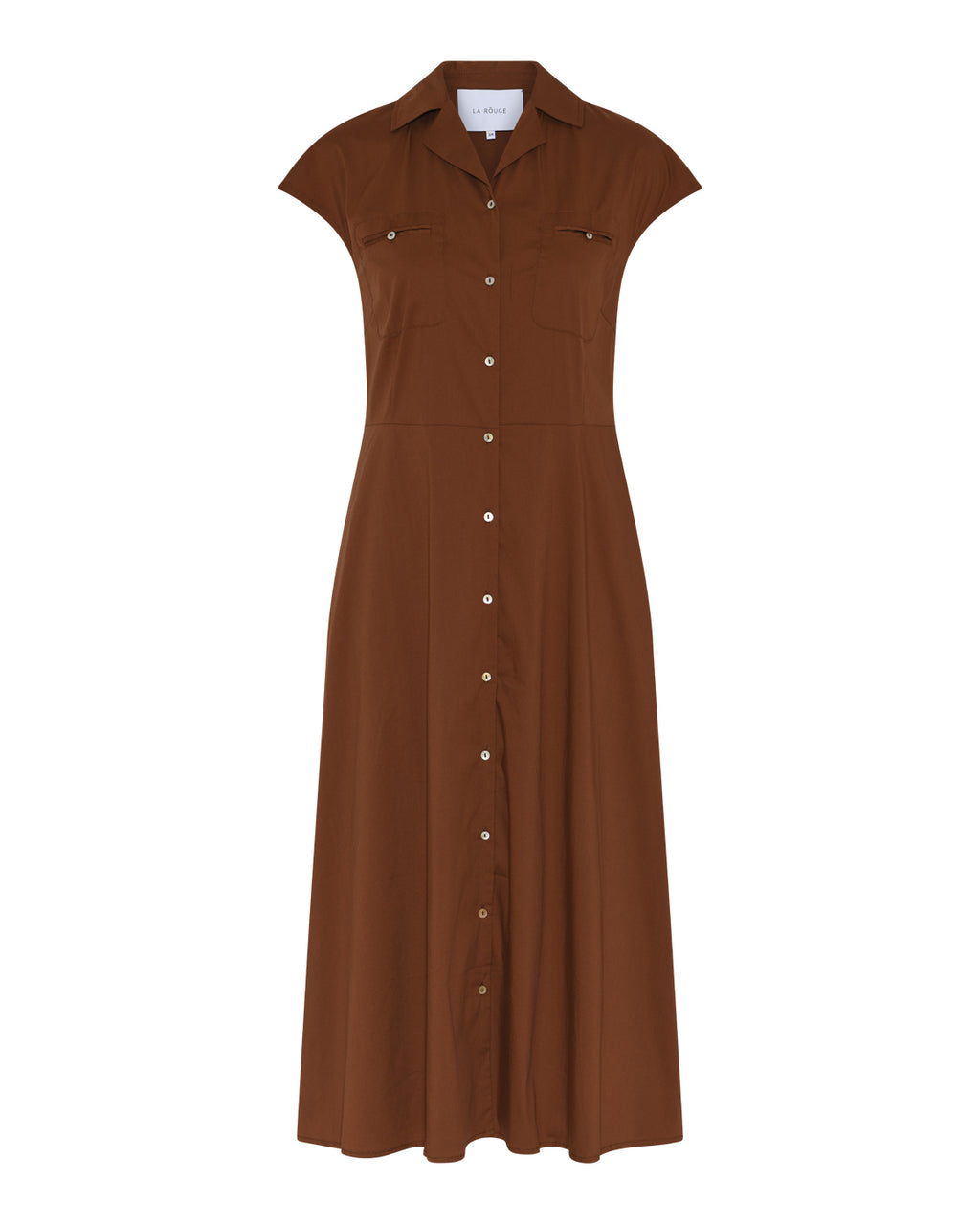 LA ROUGE ApS Vilma Shirtdress Shirtdress Chestnut