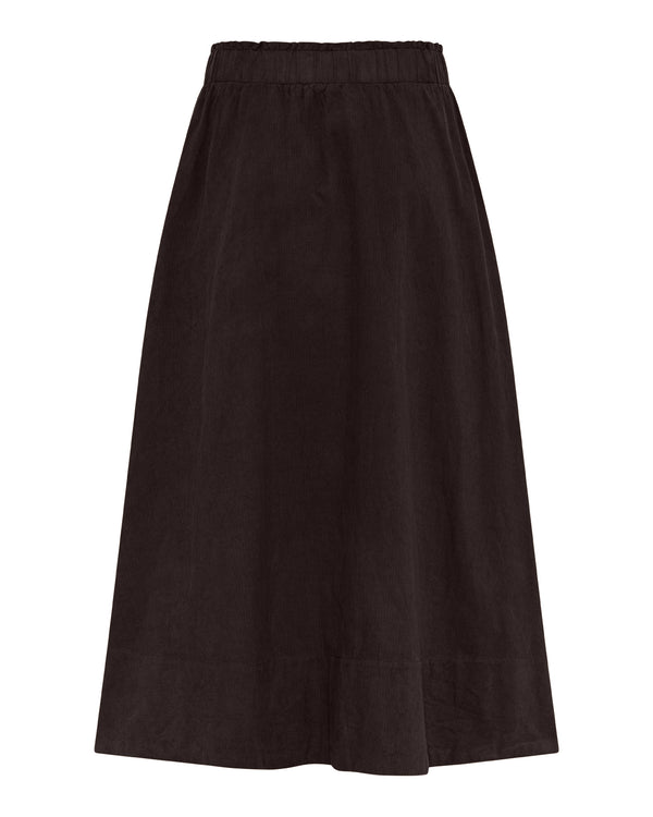 LA ROUGE ApS Vilma Skirt - Corduroy Skirt Dark Brown