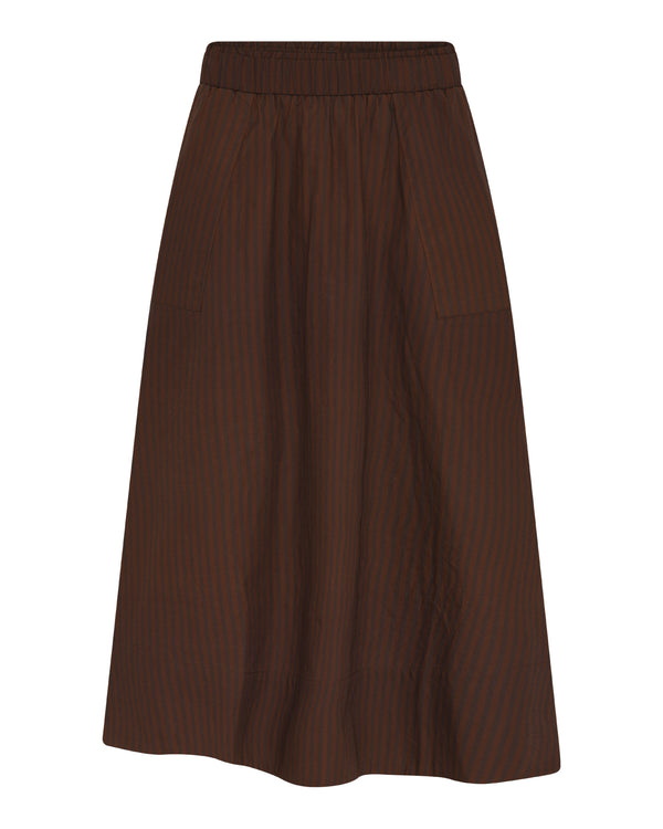 LA ROUGE ApS Vilma Skirt Striped Skirt Brown stripes
