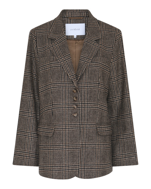 LA ROUGE ApS Winnie Wool Jacket Jacket Brown Checks