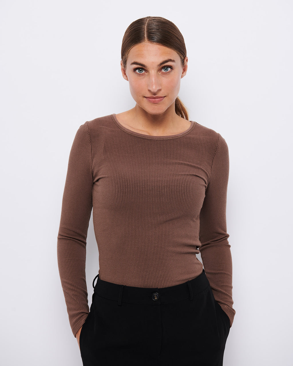 LA ROUGE ApS NOOS - Lisa L/S t-shirt T-shirt Brown