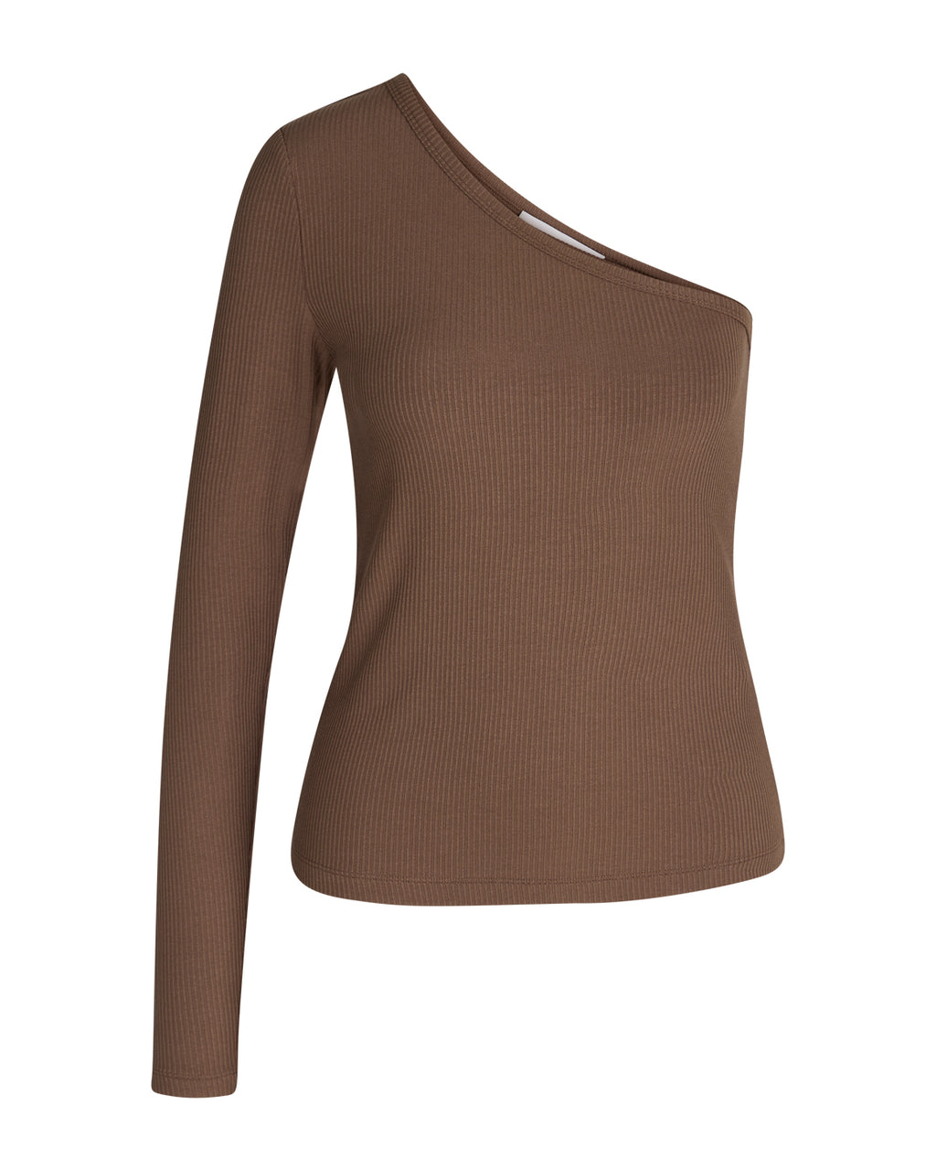 LA ROUGE ApS Lisa One shoulder L/S T-shirt Brown