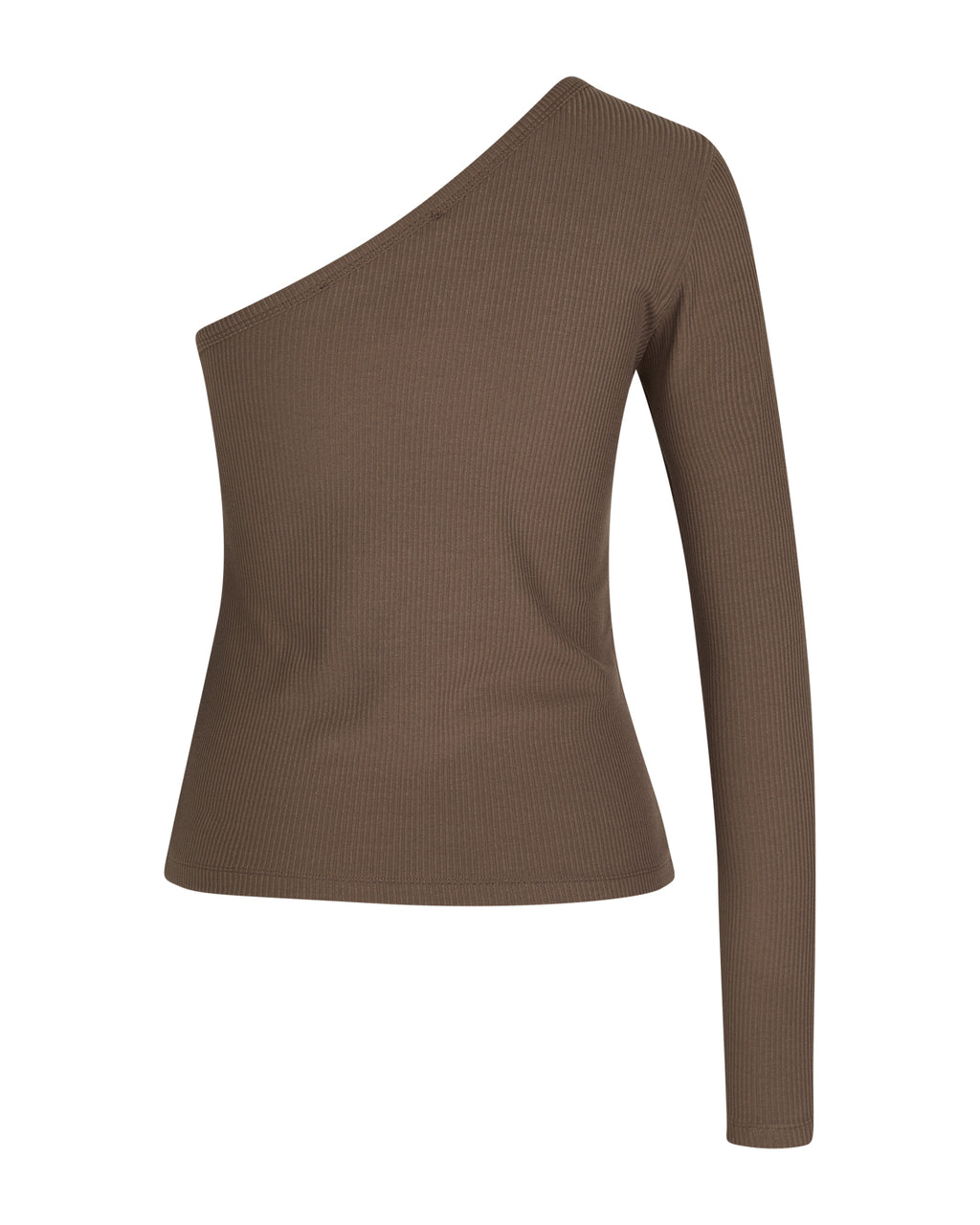 LA ROUGE ApS Lisa One shoulder L/S T-shirt Brown